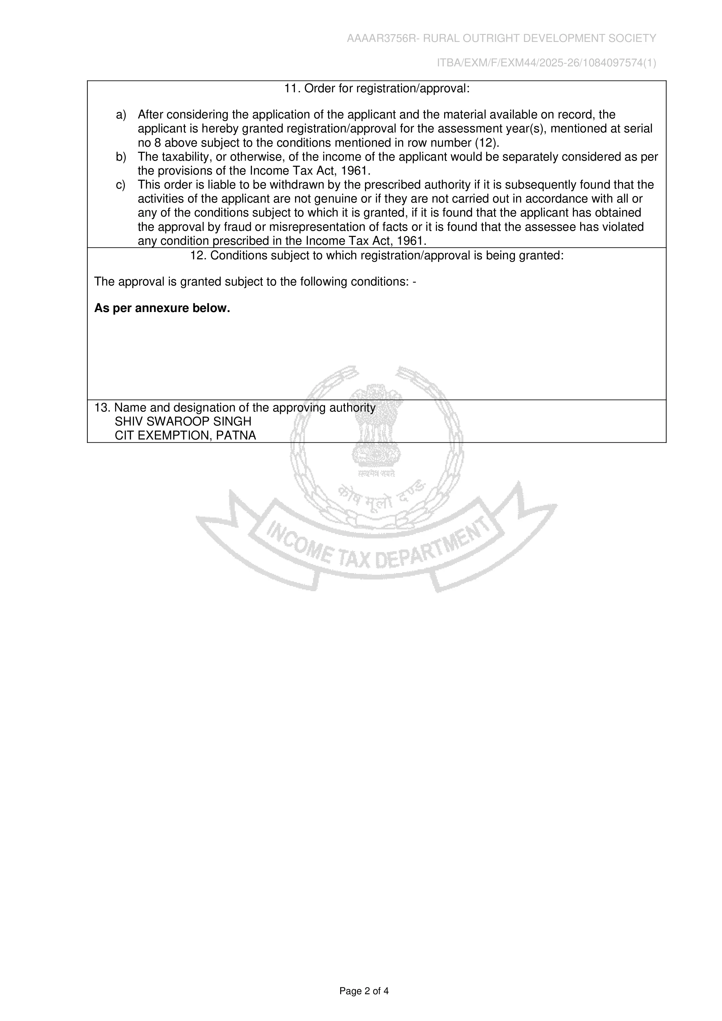 80G Certificate